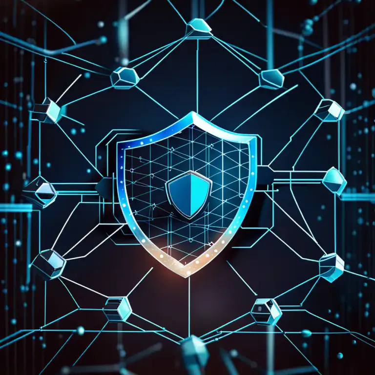 Visual representation of "guardian" - A software that prevents unauthorized access to or from a private network.