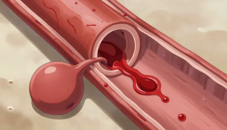 Visual representation of "pseudoaneurysm" - A pseudoaneurysm is a collection of blood that forms outside of a blood vessel but is contained by surrounding tissue, often resulting from injury or procedures.