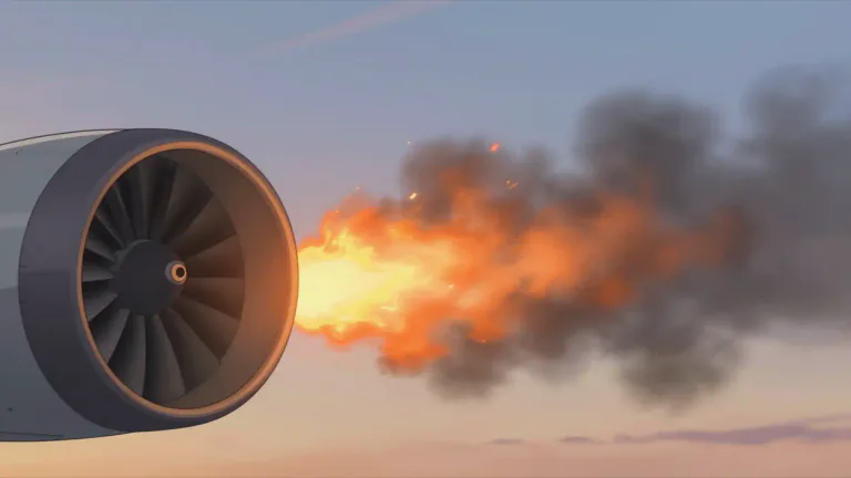 Visual representation of "flameout" - A situation where a flame goes out suddenly, often used in reference to engines or combustion.