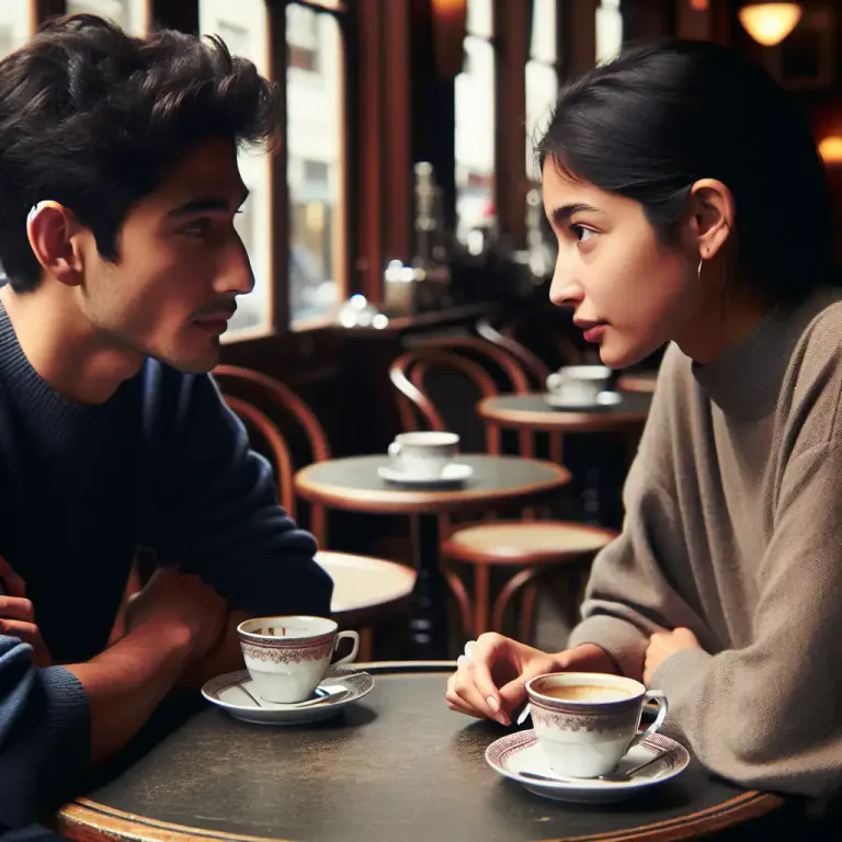 Visual representation of "dyad" - In sociology, two individuals interacting with each other.