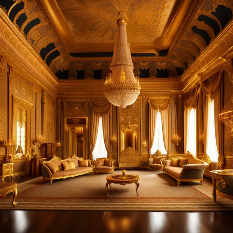 Visual representation of "apartment" - A room in a public building, particularly in context of palaces or government buildings.