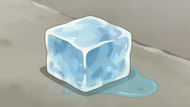 Visual representation of "solid" - Hard or firm, with a fixed shape, not liquid or gas