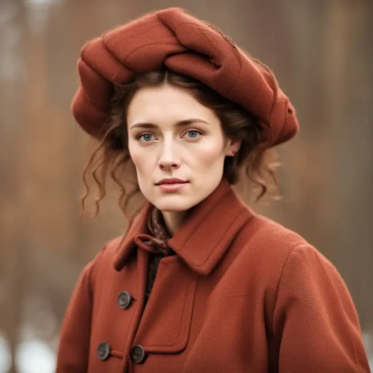 Visual representation of "russet" - Coarse homespun cloth dyed a reddish brown.
