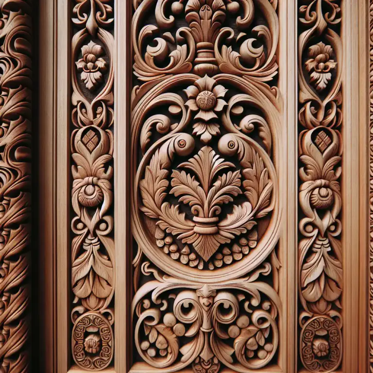 Visual representation of "fret" - A ribbed or raised decoration, especially on a piece of metal or wood