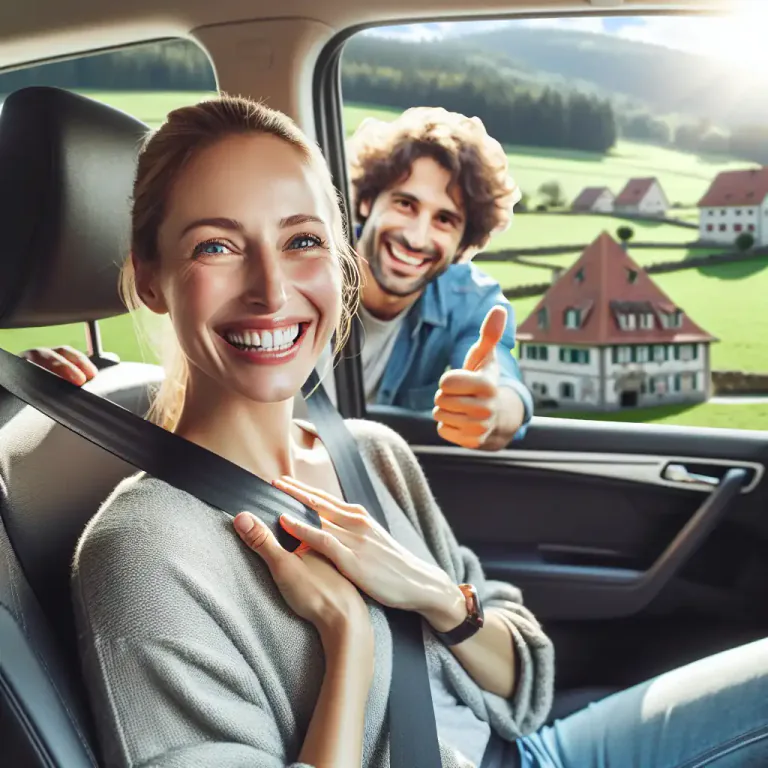 Visual representation of "shotgun" - The front passenger seat in a vehicle