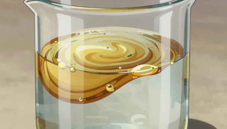 Visual representation of "immiscible" - Describes two or more substances that can't be mixed together properly.