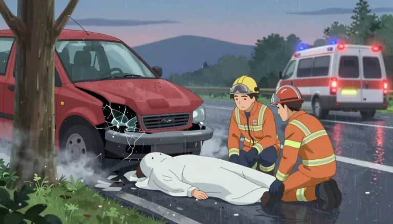Visual representation of "fatality" - Death caused by an accident or a disaster