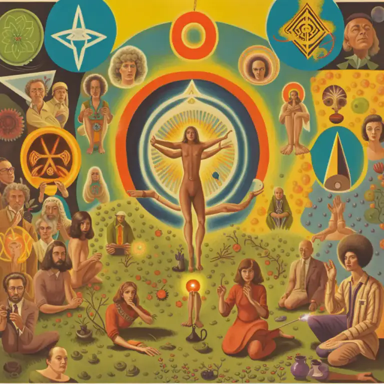 Visual representation of "New Age" - A movement that developed in the latter 20th century, based on concepts such as spirituality, mysticism, holism, and environmentalism.