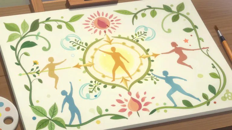 Visual representation of "motif" - A representative or symbolic element in an artistic work