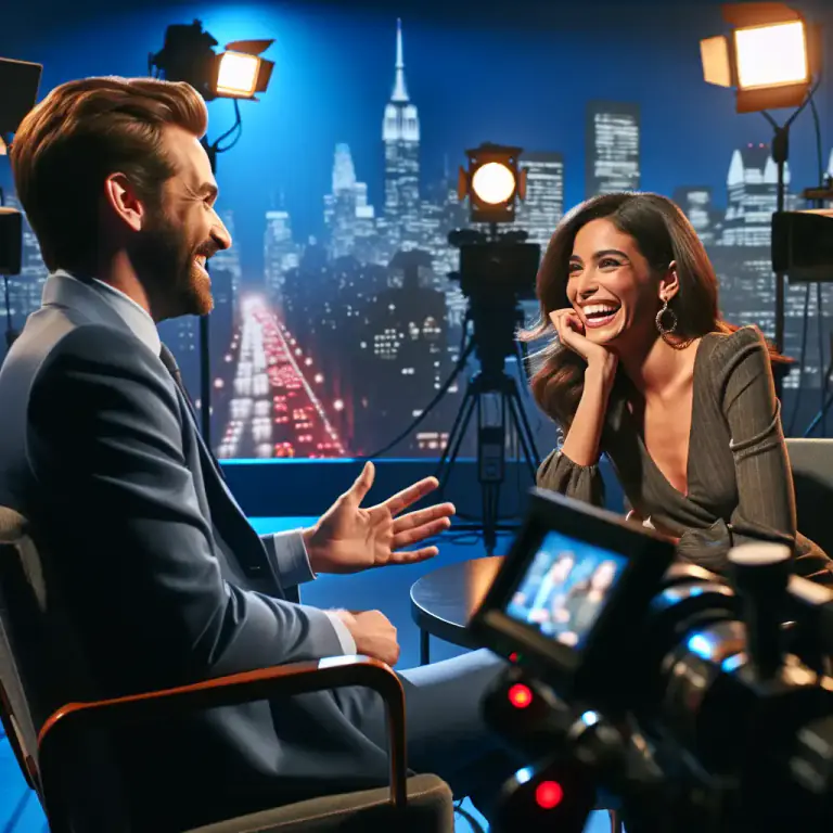 Visual representation of "unscripted" - Speaking or performing without a prepared script in a broadcast or show