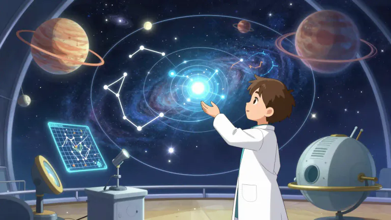 Visual representation of "cosmography" - The science that deals with the general structure and constitution of the universe.