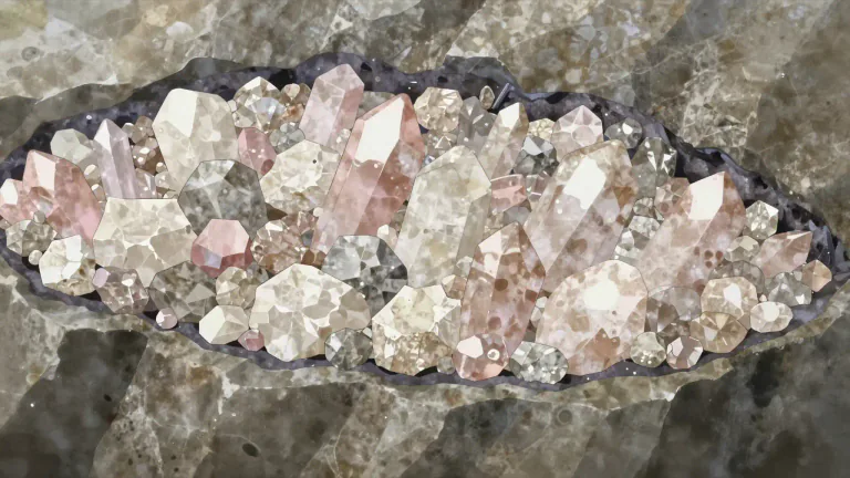 Visual representation of "feldspar" - A type of rock-forming mineral that is commonly found in the Earth's crust.