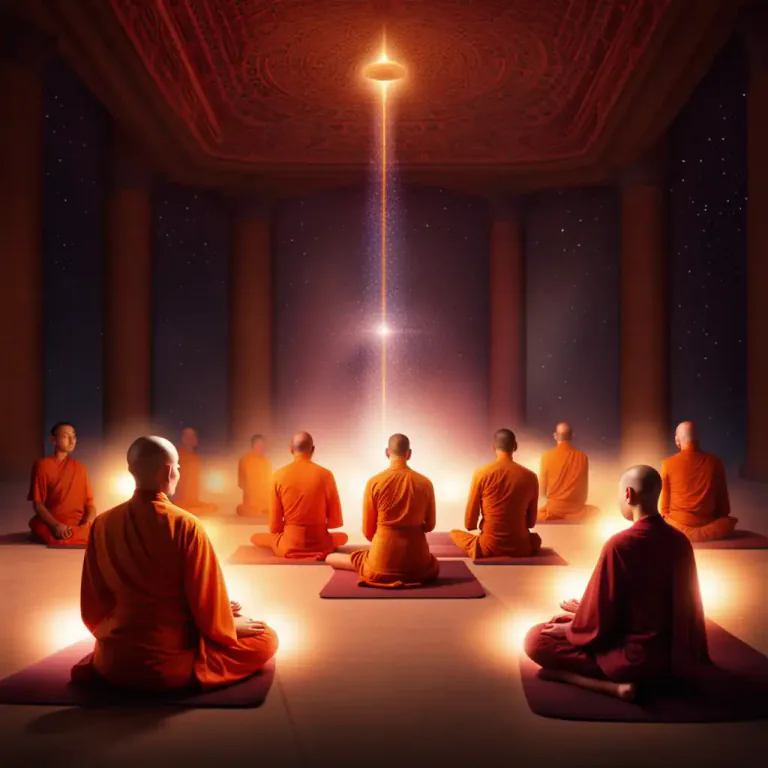 Visual representation of "transcendent" - Related to a spiritual realm or divine recognition