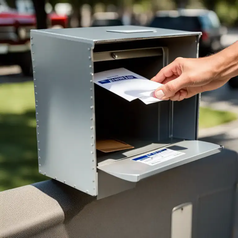Visual representation of "mail" - To send something to someone by using the postal service