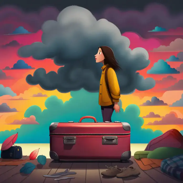 Visual representation of "bad/ill feeling" - A feeling that something is not right or that something bad is going to happen.