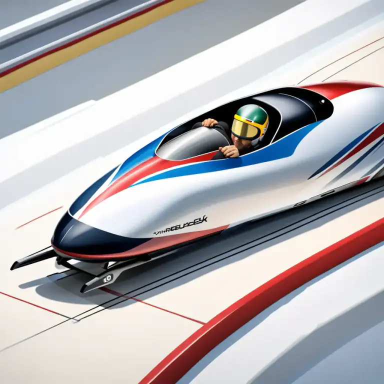 Visual representation of "piston" - A piece of sports equipment in bobsleigh where the rider lies down to minimize resistance.