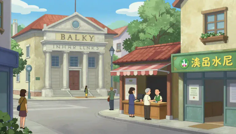 Visual representation of "nonbank" - Referring to a financial institution that provides services similar to banks but does not have a banking license.