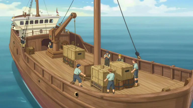 Visual representation of "poop" - The rear or after part of a ship or boat