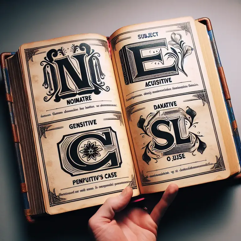 Visual representation of "case" - The grammatical category of a noun