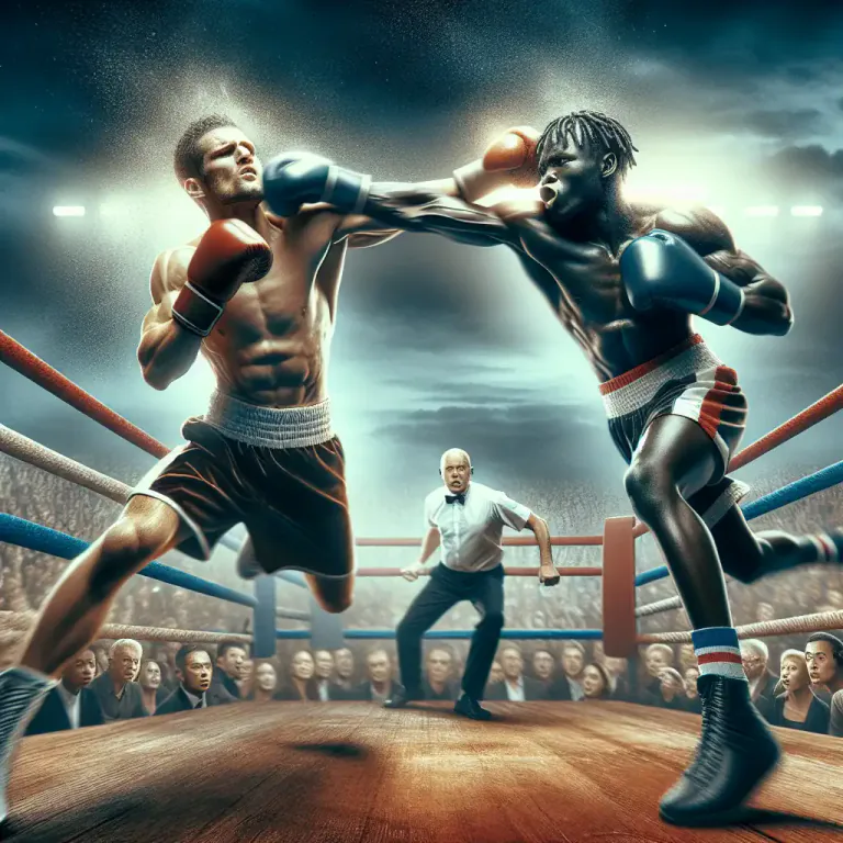 Visual representation of "fight" - A boxing or wrestling match