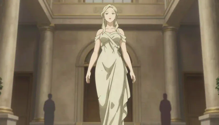 Visual representation of "statuesque" - Tall, impressive, and dignified like a statue.