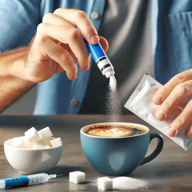Visual representation of "saccharine" - A sweet-tasting synthetic compound used in food and drink as a substitute for sugar