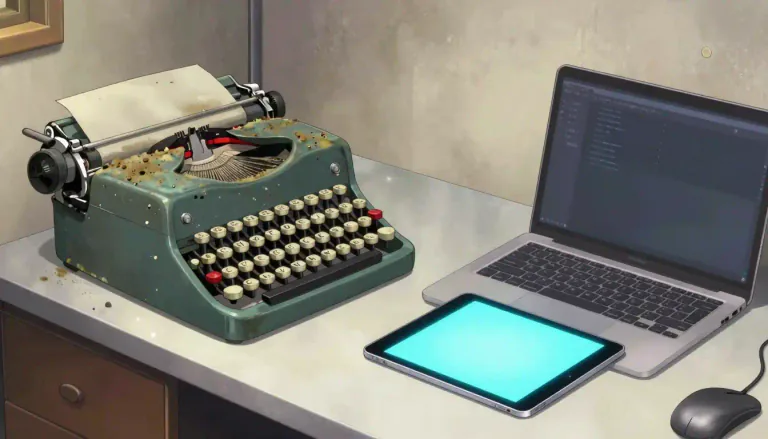 Visual representation of "obsolescent" - Becoming outdated or not used anymore