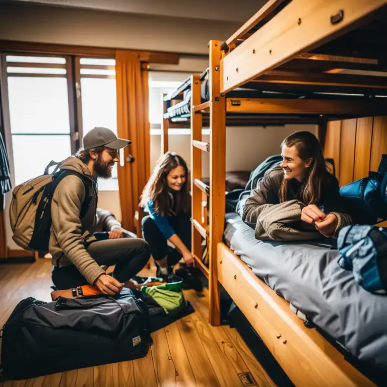 Visual representation of "bunk" - To share a room or accommodation, especially a bunk bed.