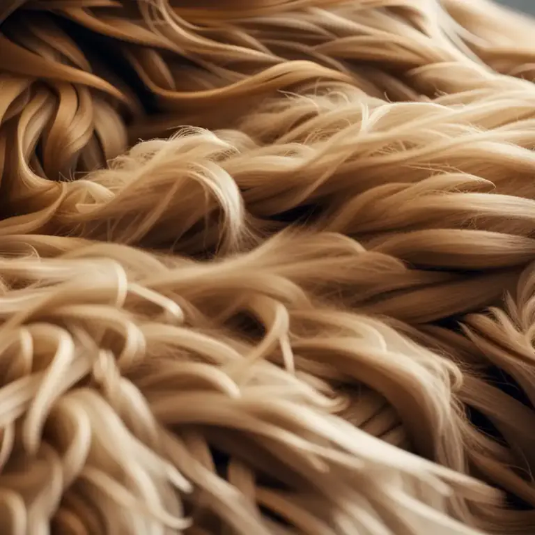 Visual representation of "mat" - To tie or tangled hair or like material into a thick mass.