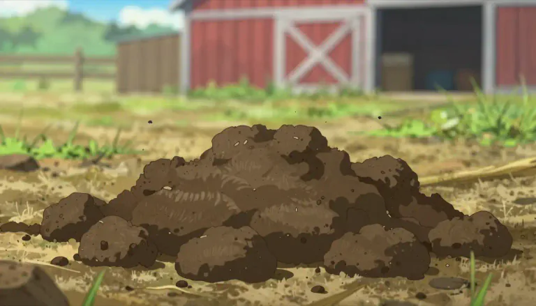 Visual representation of "dung" - The solid waste of animals