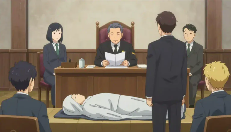 Visual representation of "inquest" - An investigation or examination, often held in public, to find out the cause of someone's death.