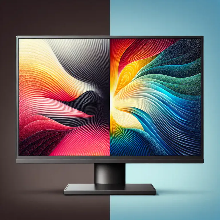 Visual representation of "contrast" - The degree of difference between tones in a television picture, photograph, or other image.