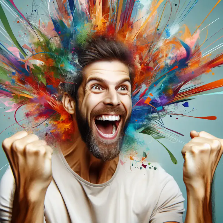 Visual representation of "mania" - A mental illness marked by periods of great excitement, euphoria, delusions, and overactivity.