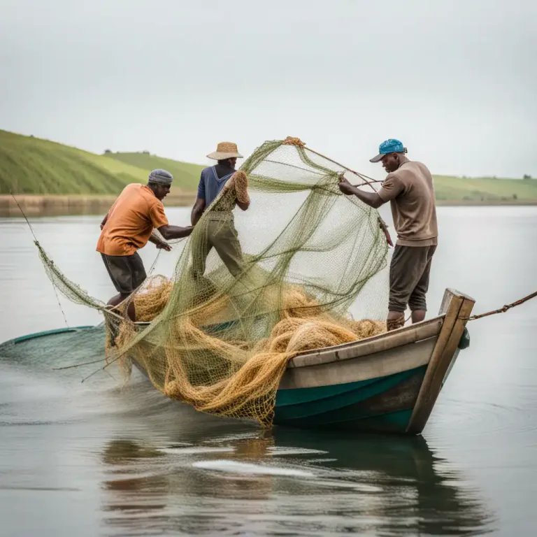 Visual representation of "net" - To catch or trap with a net.