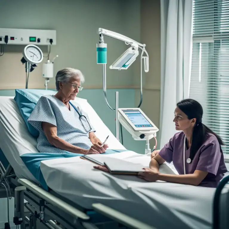 Visual representation of "observation" - A period of time spent in a hospital by a patient under close watch and examination by doctors and nurses