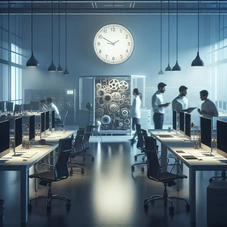Visual representation of "downtime" - A period of time when a system, device, or service is not available or not being used.