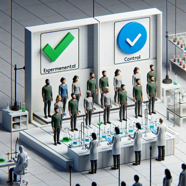 Visual representation of "control" - A person or thing used as a standard of comparison for checking the results of a scientific experiment.