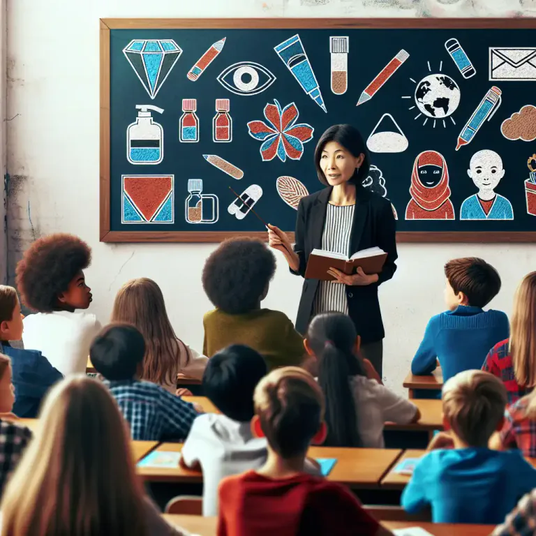 Visual representation of "educate" - To develop the abilities and morals of a person by teaching them.