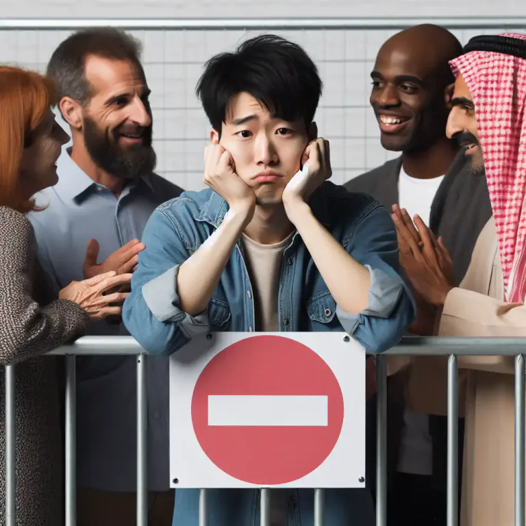 Visual representation of "preclude" - To prevent someone from doing something or to not allow something