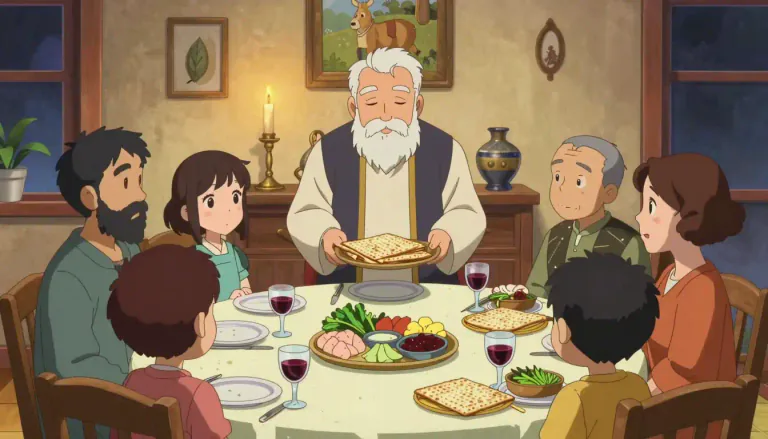 Visual representation of "seder" - A Jewish ritual service and ceremonial dinner for the first night or first two nights of Passover.