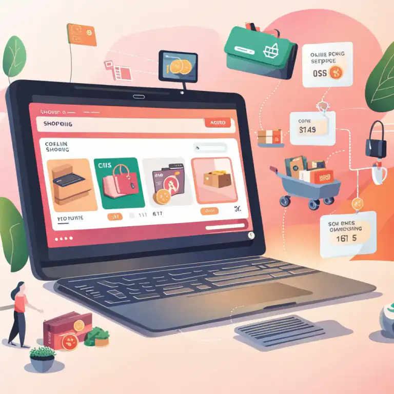 Visual representation of "marketplace" - An online site where people buy and sell goods or services