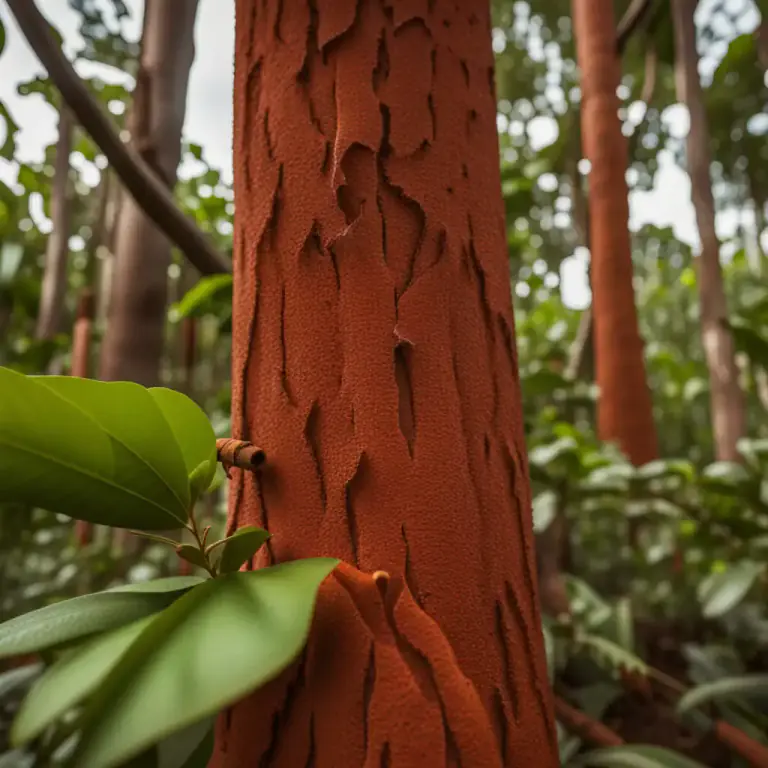 Visual representation of "cinnamon" - A tree of the genus Cinnamomum, whose bark is used to make cinnamon spice.