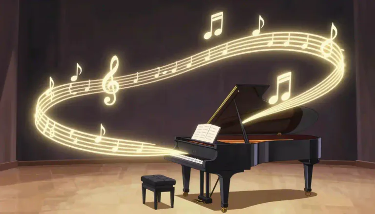 Visual representation of "sonata" - A piece of music that has three or four parts and is usually written for one instrument.
