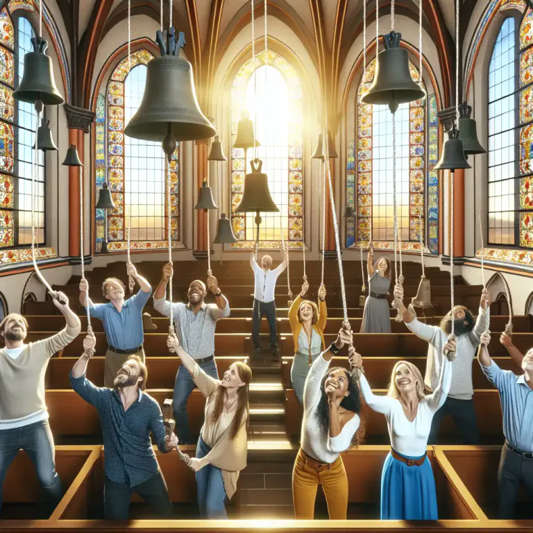 Visual representation of "campanology" - The art and science of bell ringing