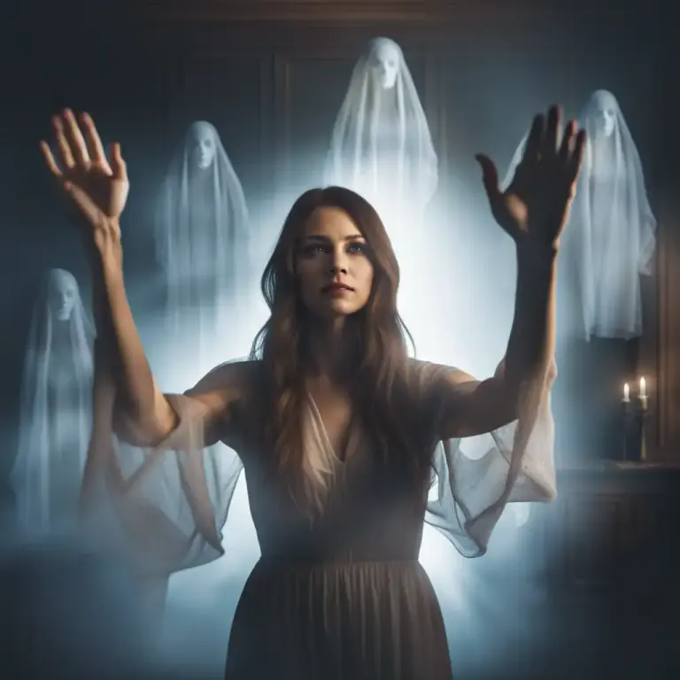 Visual representation of "psychically" - In a way that involves faculties or phenomena that are inexplicable by natural laws