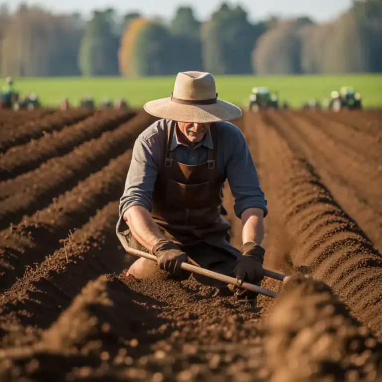 Visual representation of "tiller" - A person who tills or cultivates land, farmer
