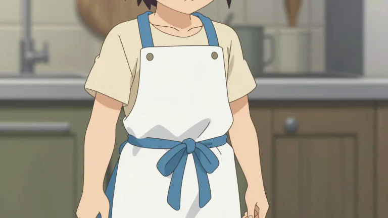 Visual representation of "pinafore" - A type of apron that covers both the front and back of the body. It is usually worn by children or women.