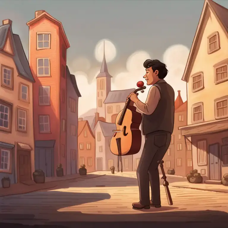 Visual representation of "sing of" - To tell or express something in a song or poetic way