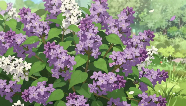 Visual representation of "lilac" - A type of bush that has purple or white flowers in the spring