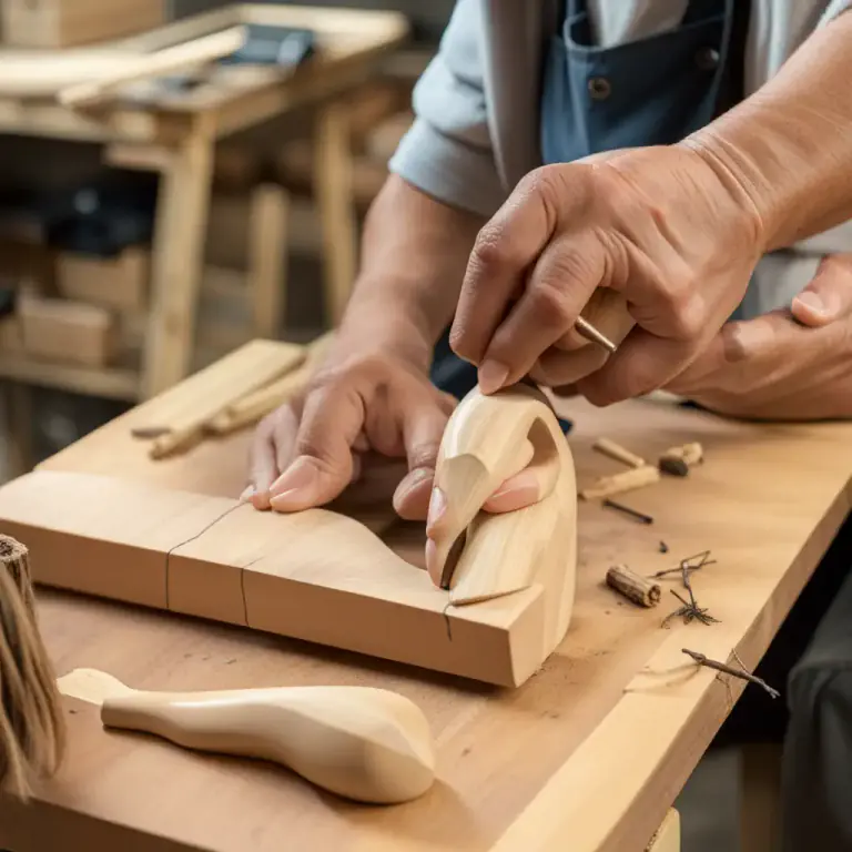 Visual representation of "whittle down" - To cut into a desired shape by carving off small bits